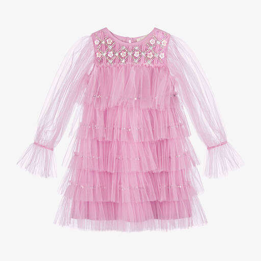 Tutu du Monde-Girls Pink Tulle & Sequin Dress | Childrensalon