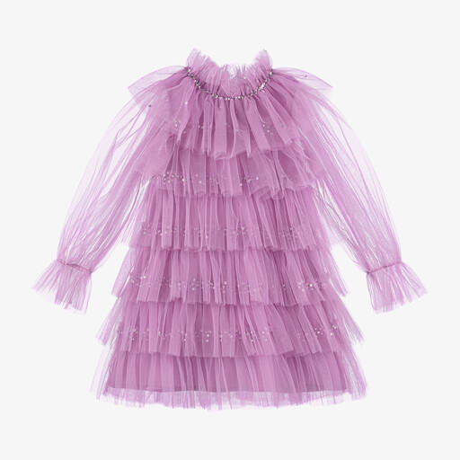 Tutu du Monde-Girls Purple Tulle & Sequin Dress | Childrensalon