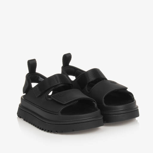 UGG-Black Rubber Sandals | Childrensalon