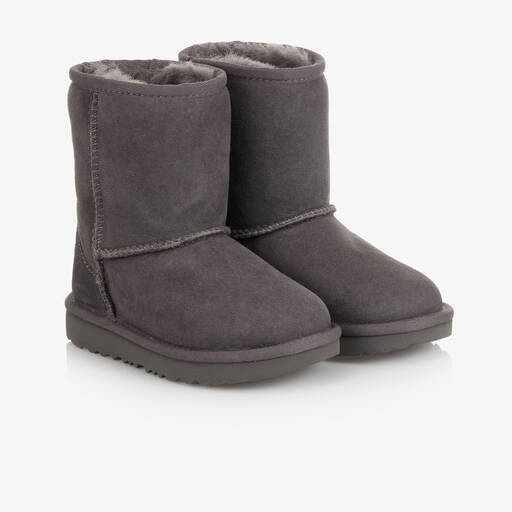 UGG-Grey Classic II Suede Leather Boots | Childrensalon