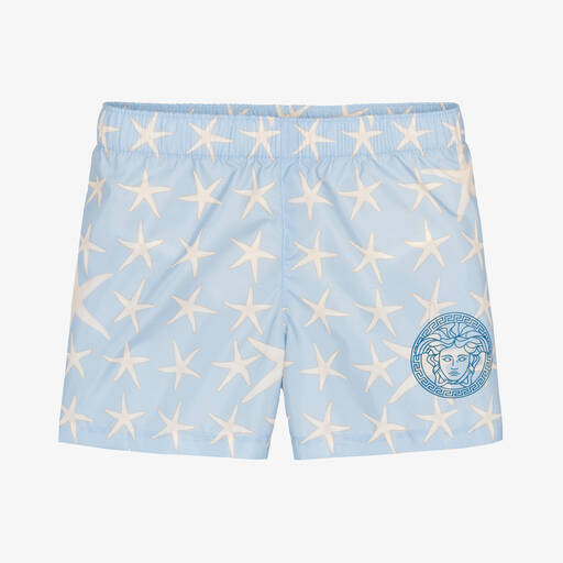 Versace-Baby Boys Blue Stella Marina Swim Shorts | Childrensalon
