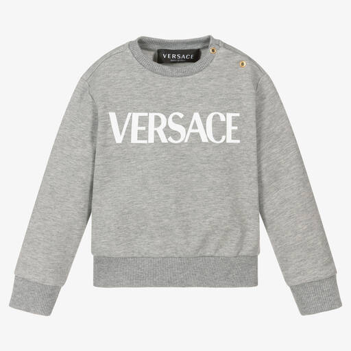 Versace-Серо-белый свитшот для малышей | Childrensalon