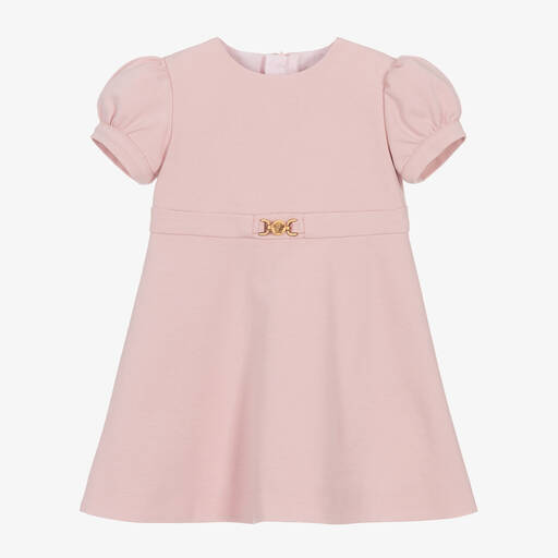 Versace-Baby Girls Pink Milano Jersey Dress | Childrensalon