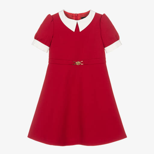 Versace-Baby Girls Red Milano Jersey Dress | Childrensalon