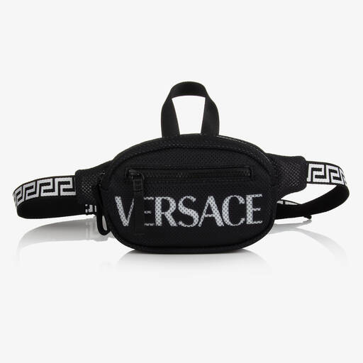 Versace-Black Logo Belt Bag (18cm) | Childrensalon