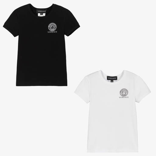 Versace-Черная и белая футболки (2шт.) | Childrensalon