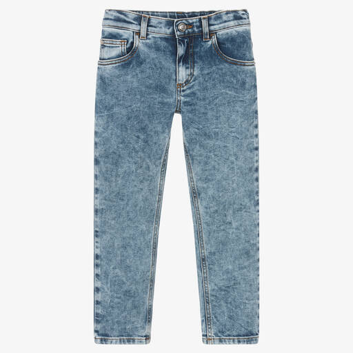 Versace-Boys Blue Denim Stonewashed Jeans | Childrensalon