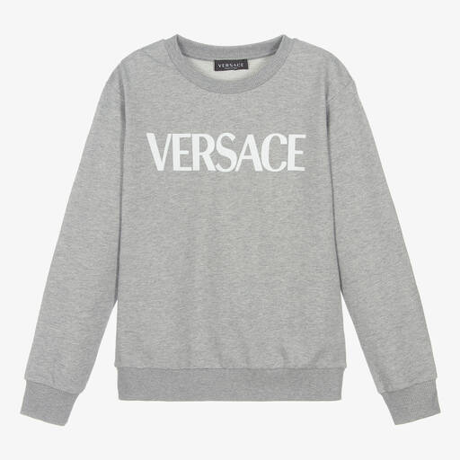 Versace-Серый свитшот для мальчиков-подростков | Childrensalon