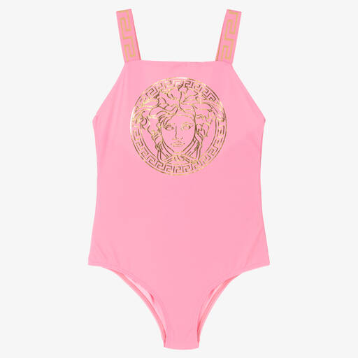 Versace-Teen Girls Pink Medusa Swimsuit | Childrensalon