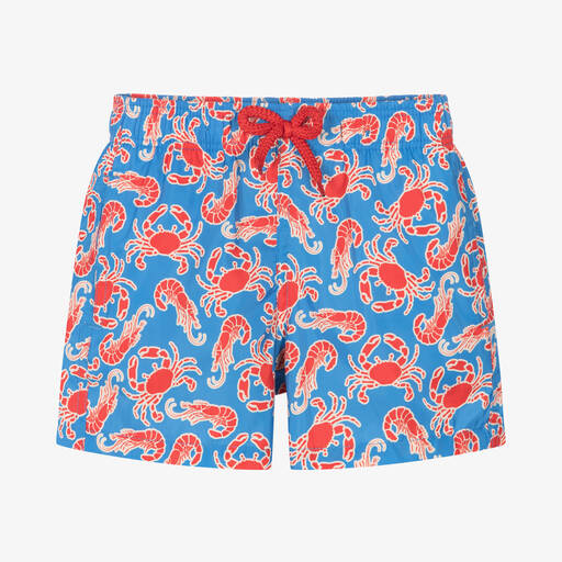 Vilebrequin-Boys Blue & Red Crab Swim Shorts | Childrensalon