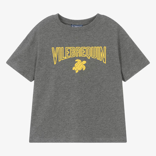 Vilebrequin-Boys Grey Organic Cotton Jersey T-Shirt | Childrensalon
