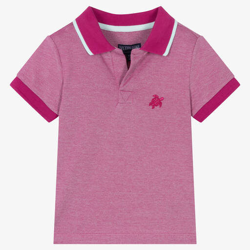 Vilebrequin-Boys Purple Organic Cotton Polo Shirt | Childrensalon