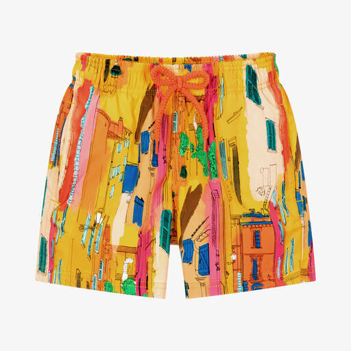 Vilebrequin-Boys Yellow & Orange Swim Shorts | Childrensalon