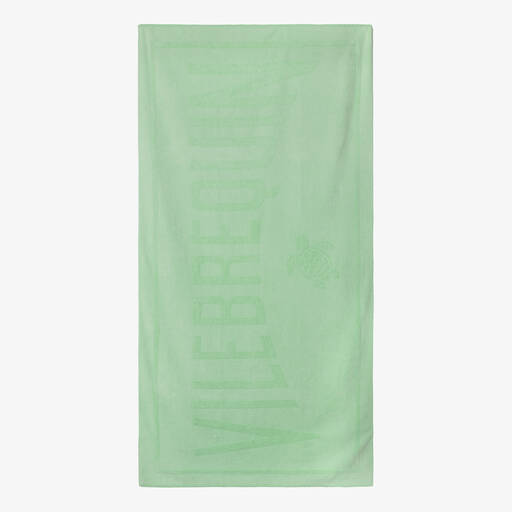 Vilebrequin-Green Organic Cotton Beach Towel (172cm) | Childrensalon