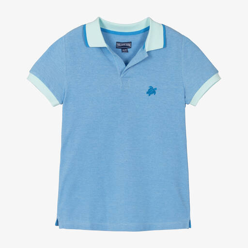 Vilebrequin-Blaues Teen Biobaumwoll-Poloshirt | Childrensalon