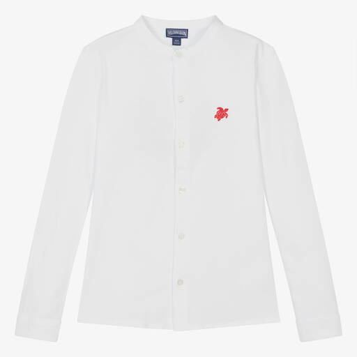 Vilebrequin-قميص بلا ياقة قطن عضوي لون أبيض للمراهقين | Childrensalon