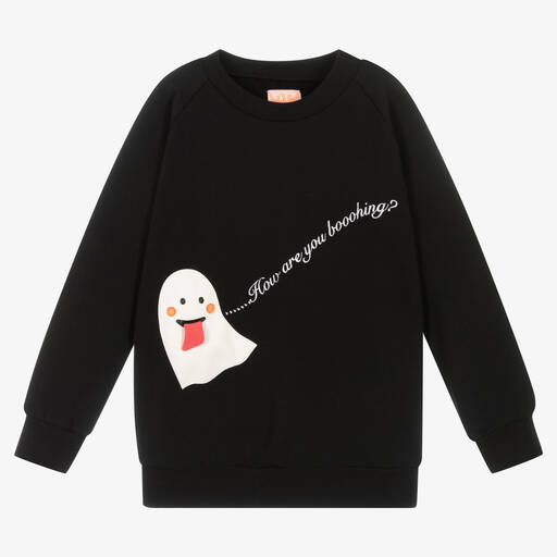 Wauw Capow-Sweatshirt mit Gespenstmotiv in Schwarz | Childrensalon