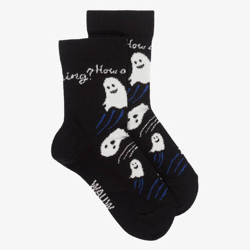 Wauw Capow-Черные носки с привидениями | Childrensalon