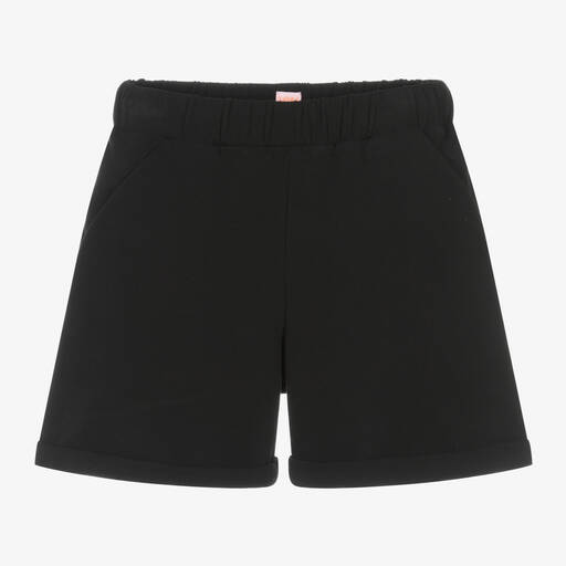 Wauw Capow-Boys Black Organic Cotton Jersey Shorts | Childrensalon