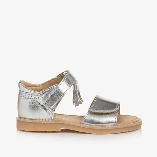 Young Soles-Girls Silver Leather Sandals | Childrensalon