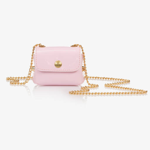 Zaccone-Girls Pink Faux Leather Mini Bag (8cm) | Childrensalon