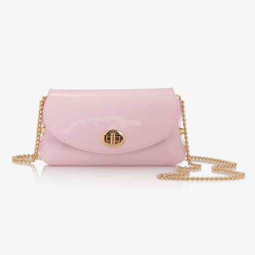 Zaccone-Girls Pink Patent Leather Bag (18cm) | Childrensalon