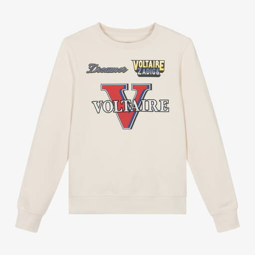 Zadig&Voltaire-Boys Ivory Cotton Sweatshirt | Childrensalon