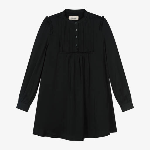 Zadig&Voltaire-Girls Black Viscose Dress | Childrensalon