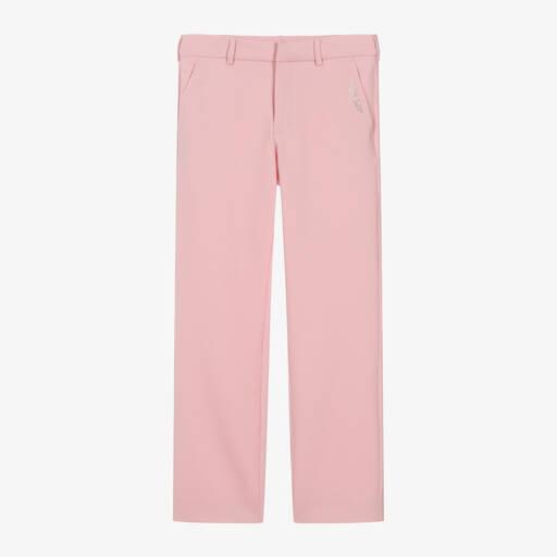 Zadig&Voltaire-Girls Pink Viscose Twill Trousers | Childrensalon