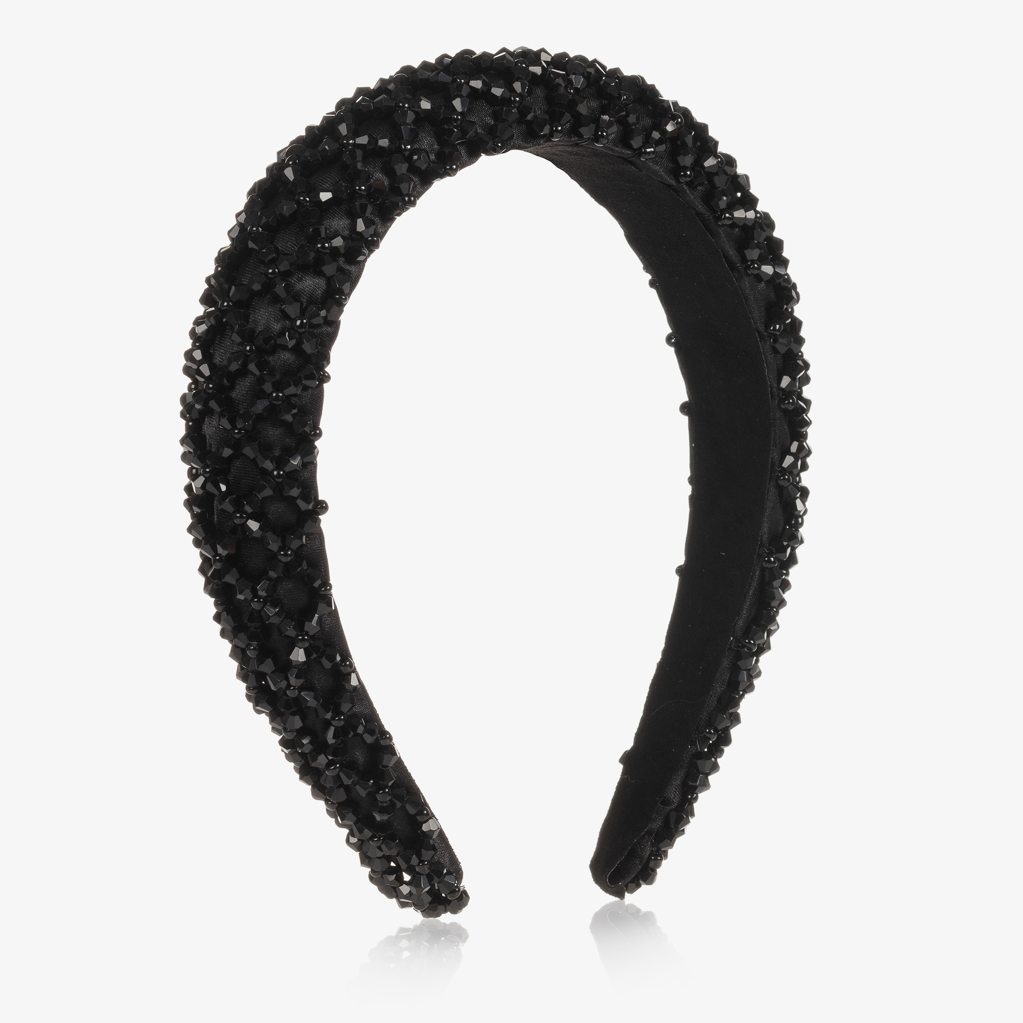 zara black beaded headband