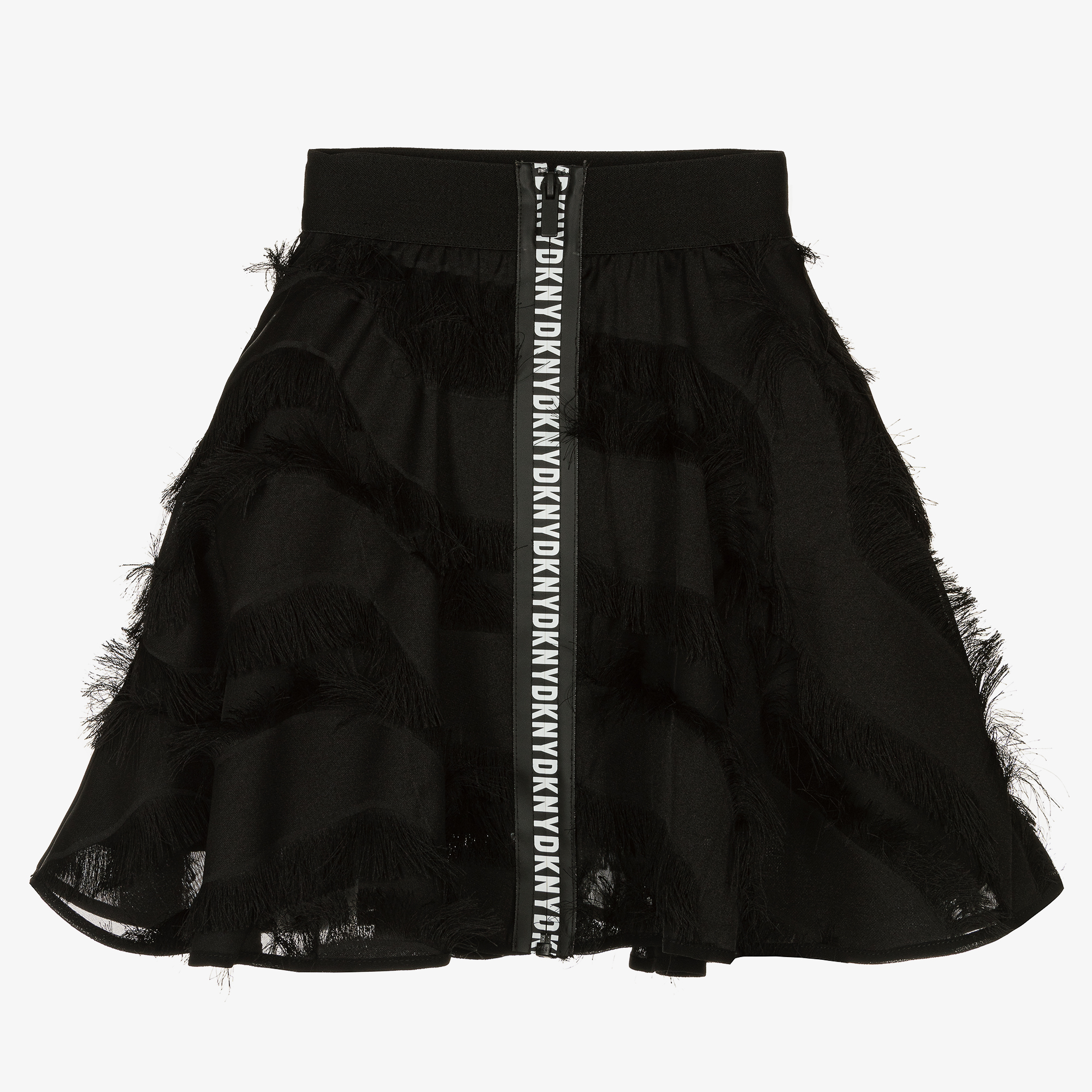 DKNY - Girls Black Sequin Logo Skirt | Childrensalon
