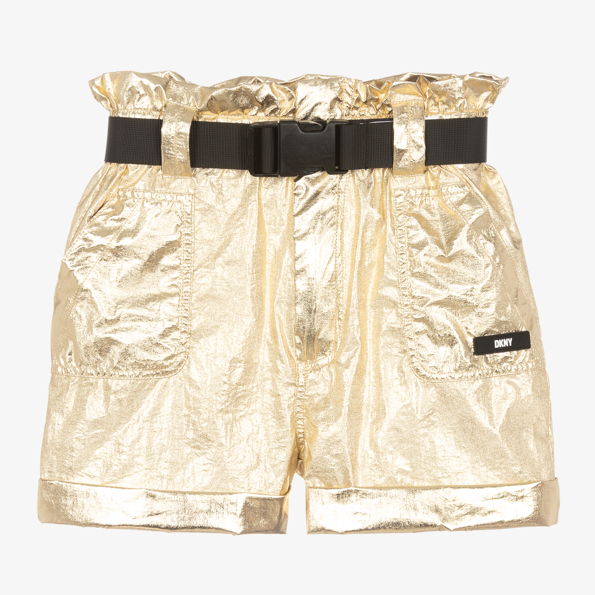 Girls gold shorts sale