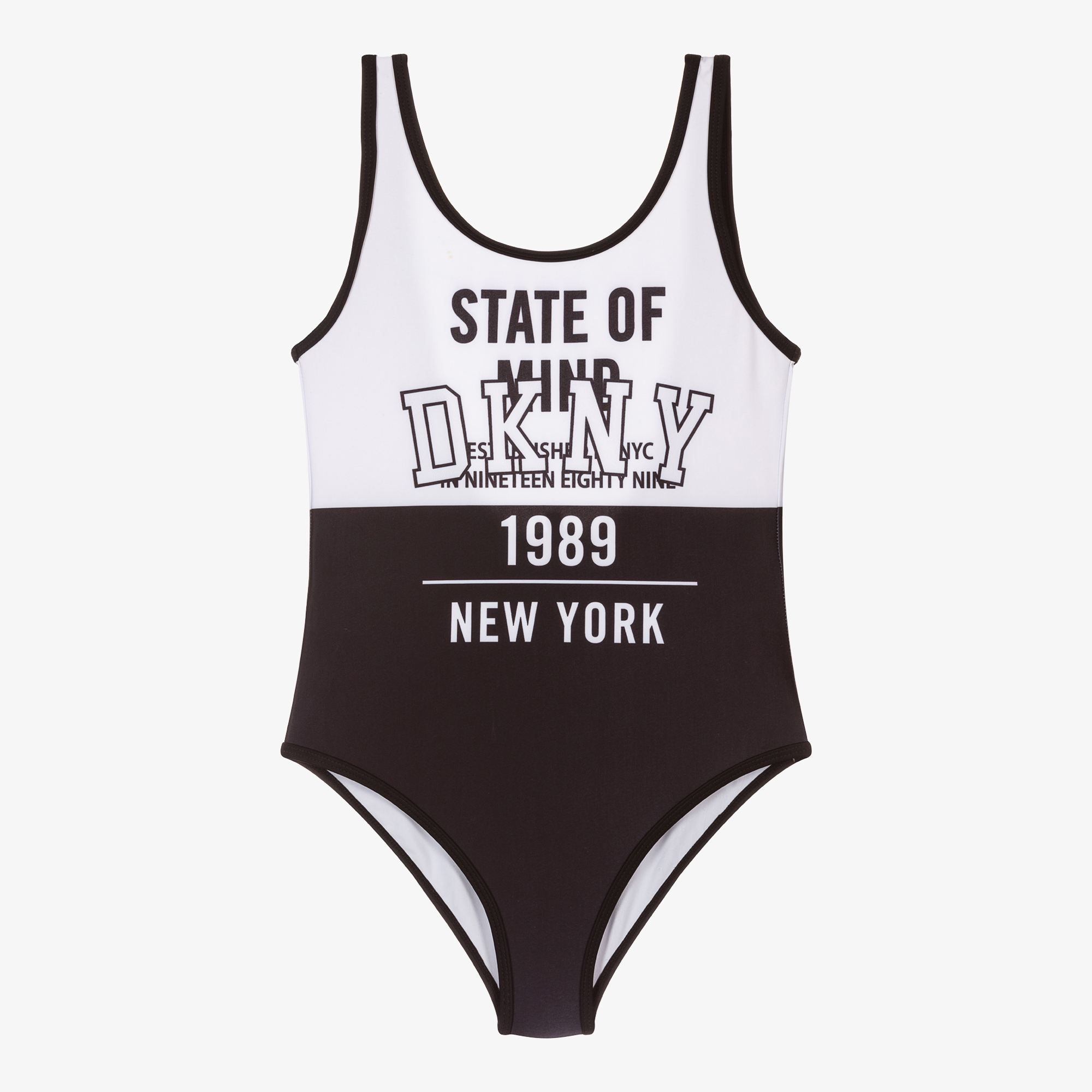 DKNY - Teen Girls Black Logo Swimsuit | Childrensalon