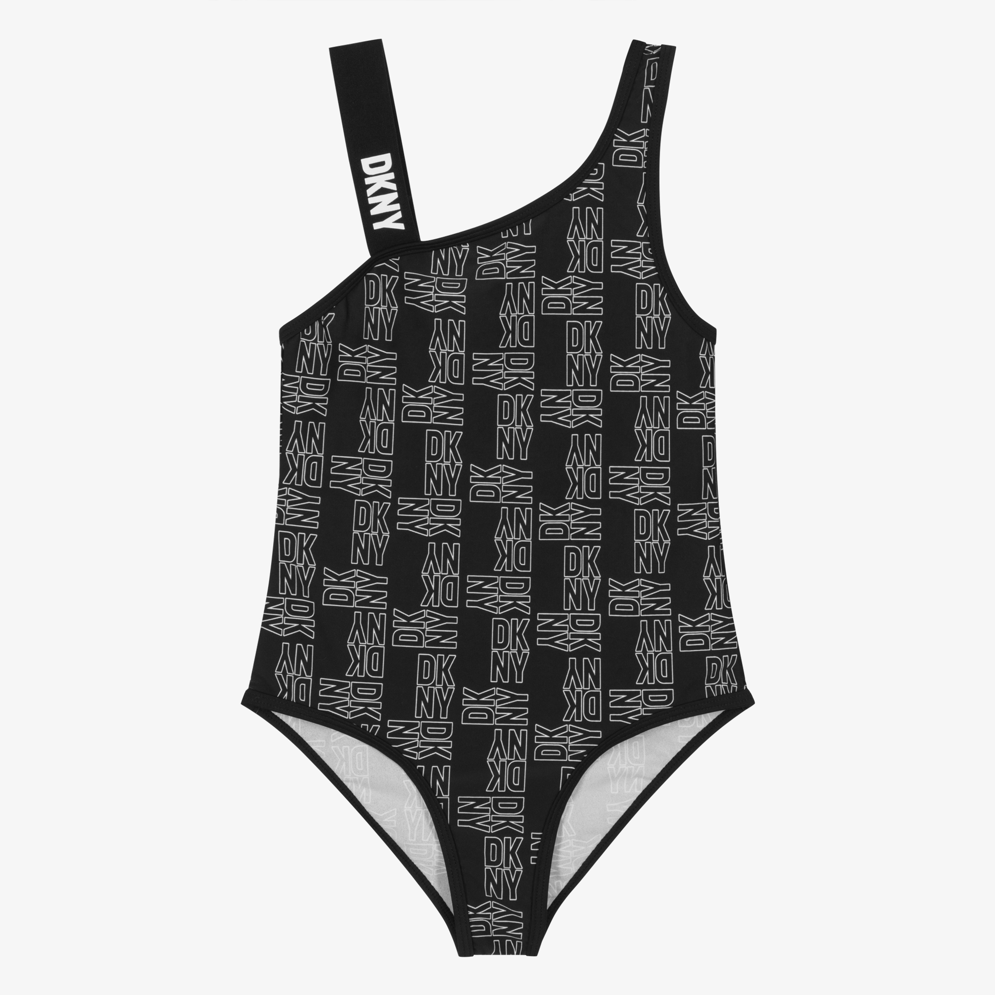 Dkny striped discount one piece swimsuit