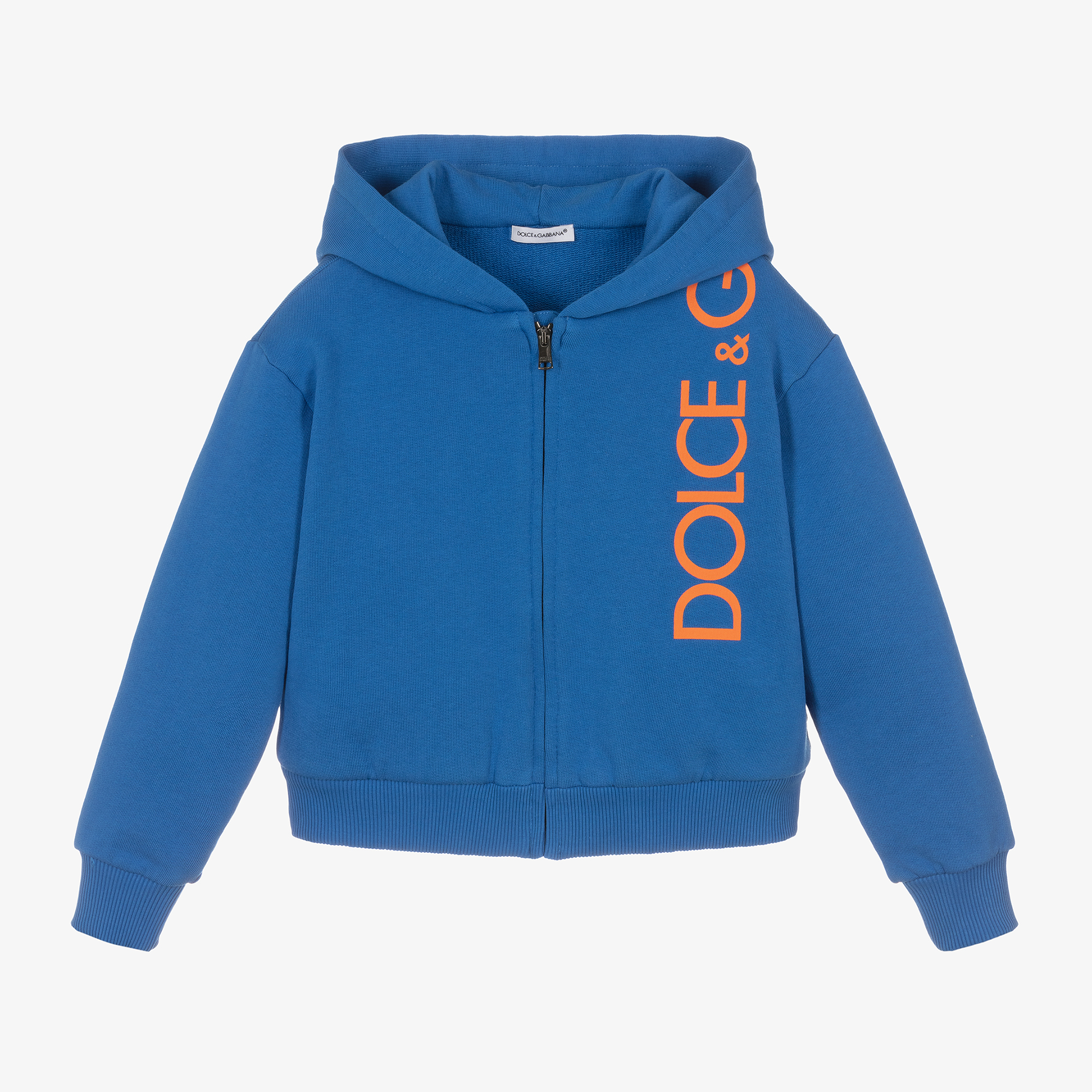 Dolce & Gabbana - Teen Blue Logo Zip-Up Hoodie | Childrensalon