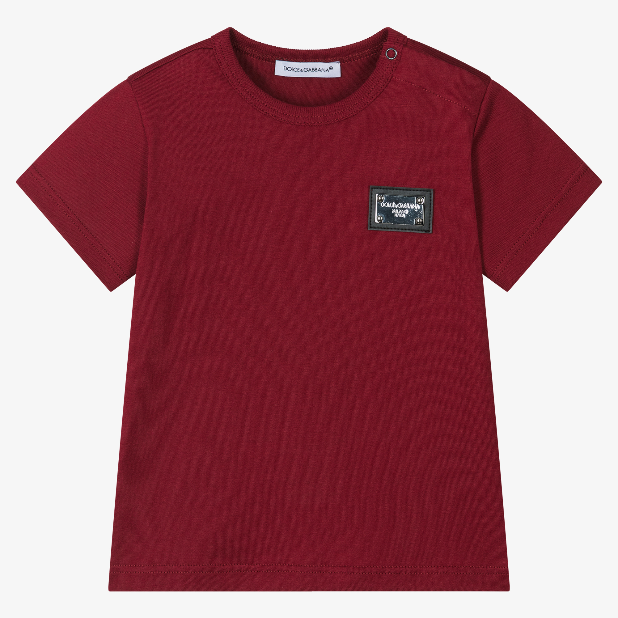 Dolce & Gabbana - Boys Blue Cotton Logo T-Shirt | Childrensalon