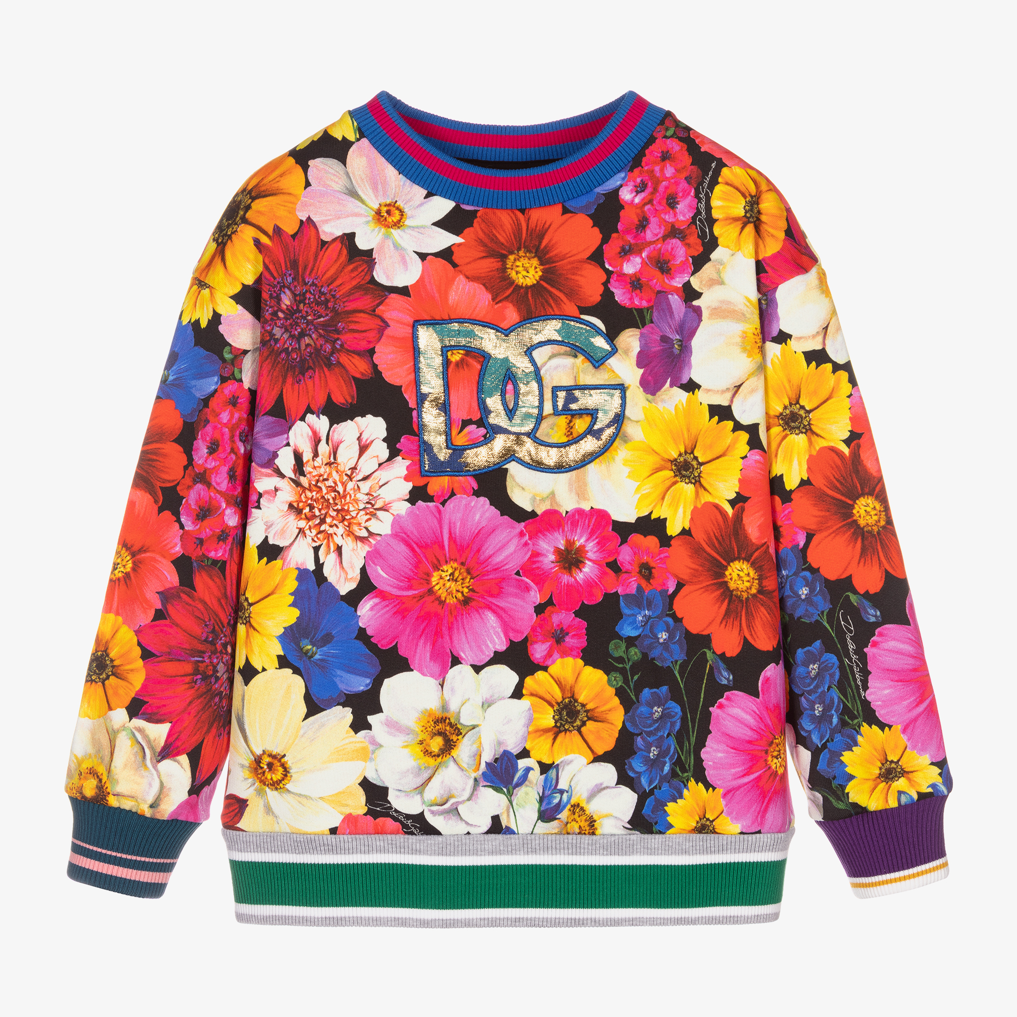 dolce and gabbana floral sweatshirt