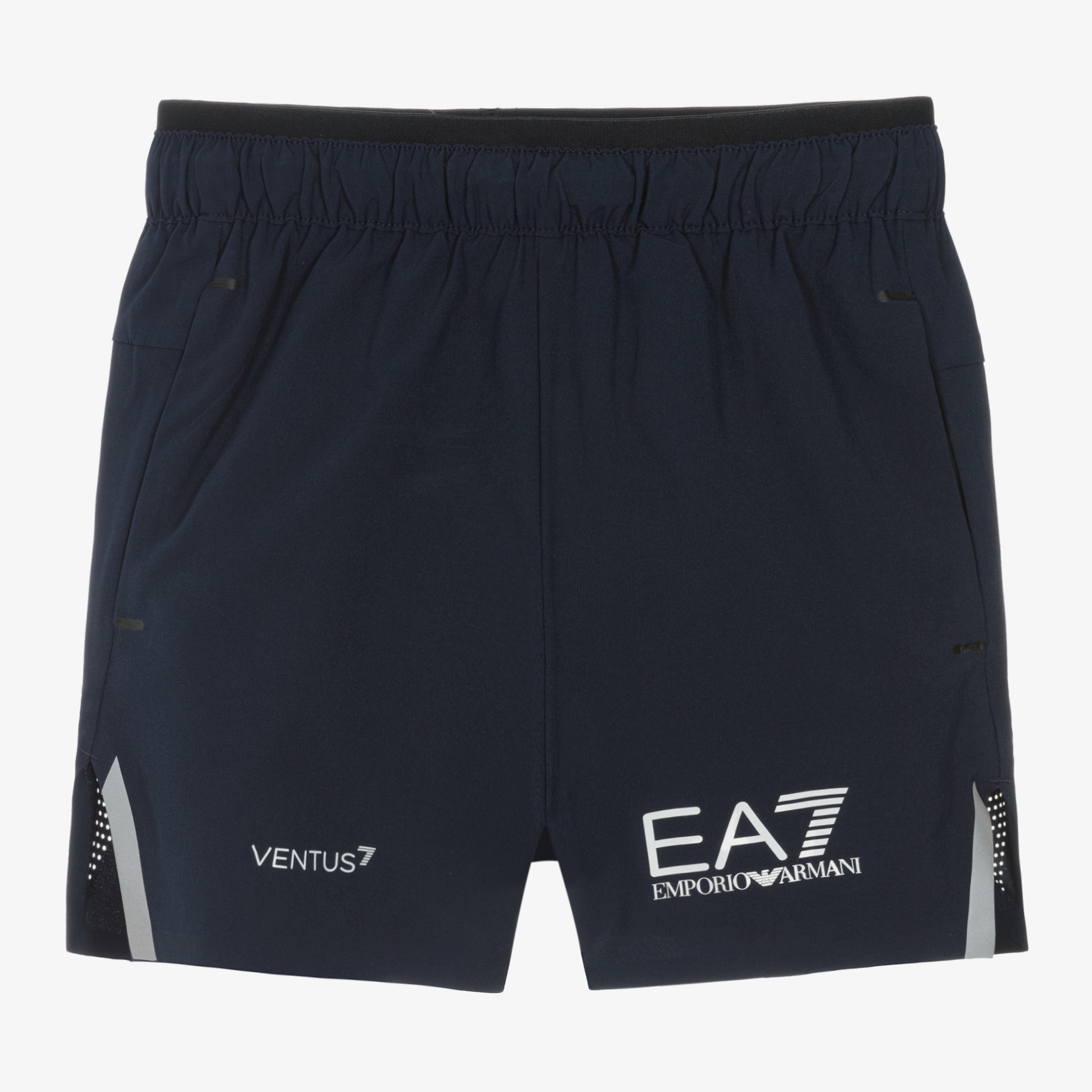 EA7 Emporio Armani Boys Navy Blue VENTUS7 Sports Shorts Childrensalon