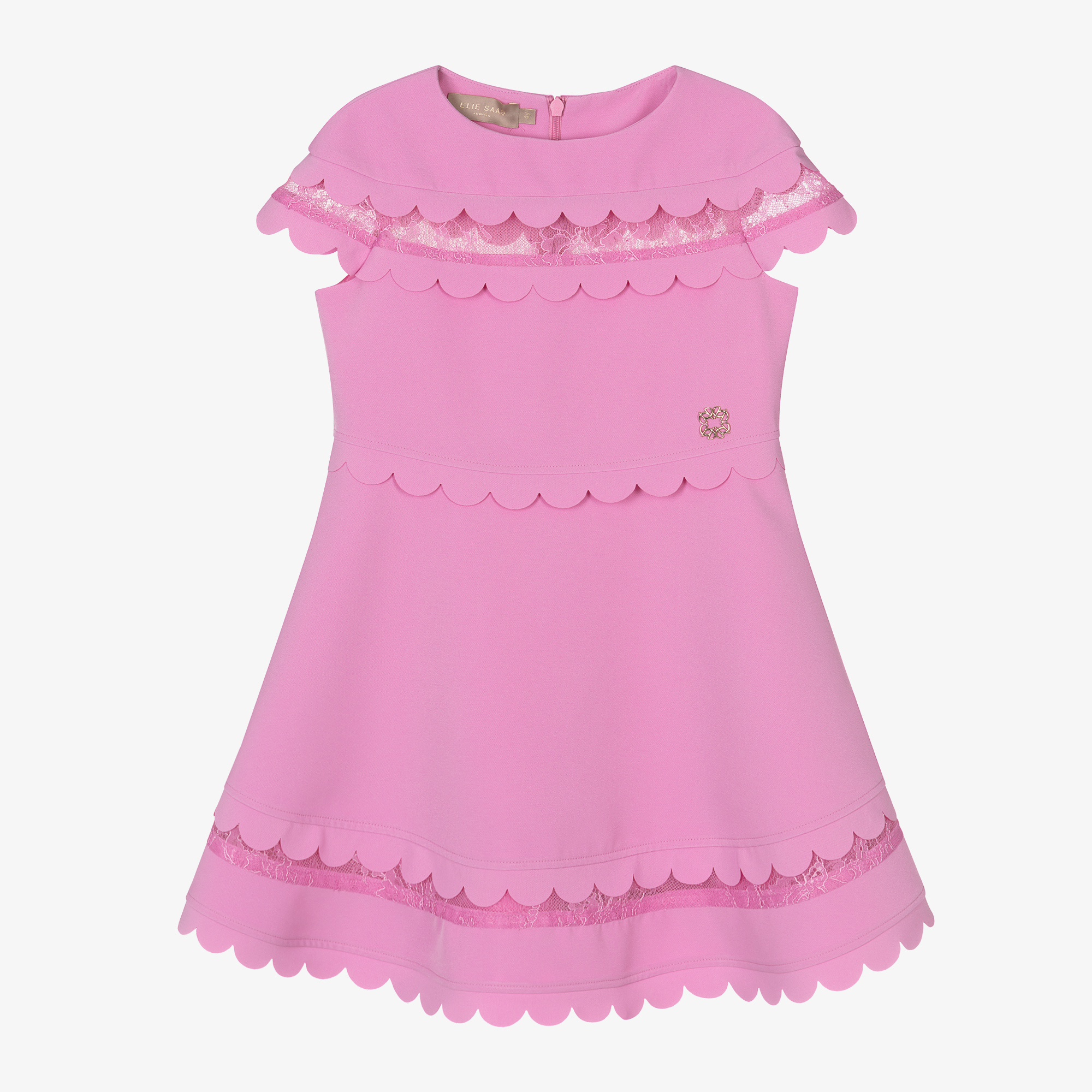 Pink scalloped outlet dress