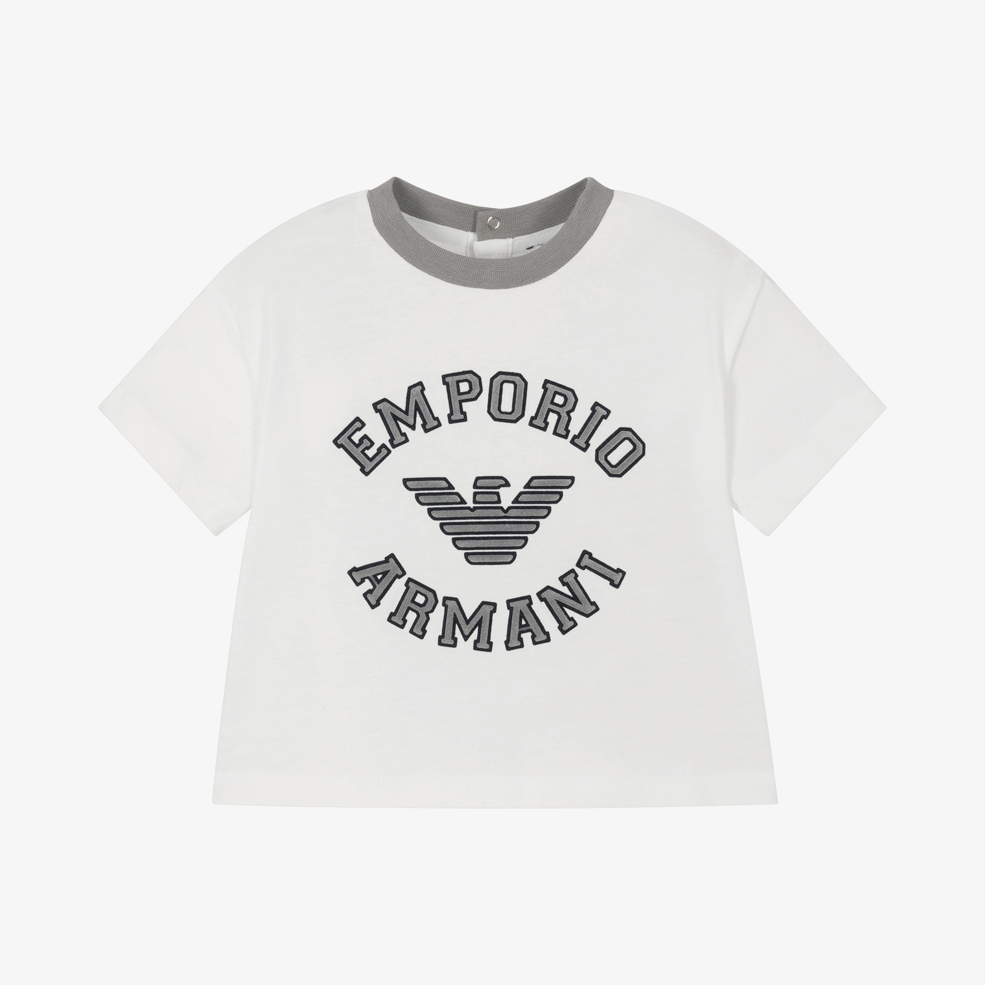 Emporio Armani Baby Boys White Cotton T Shirt