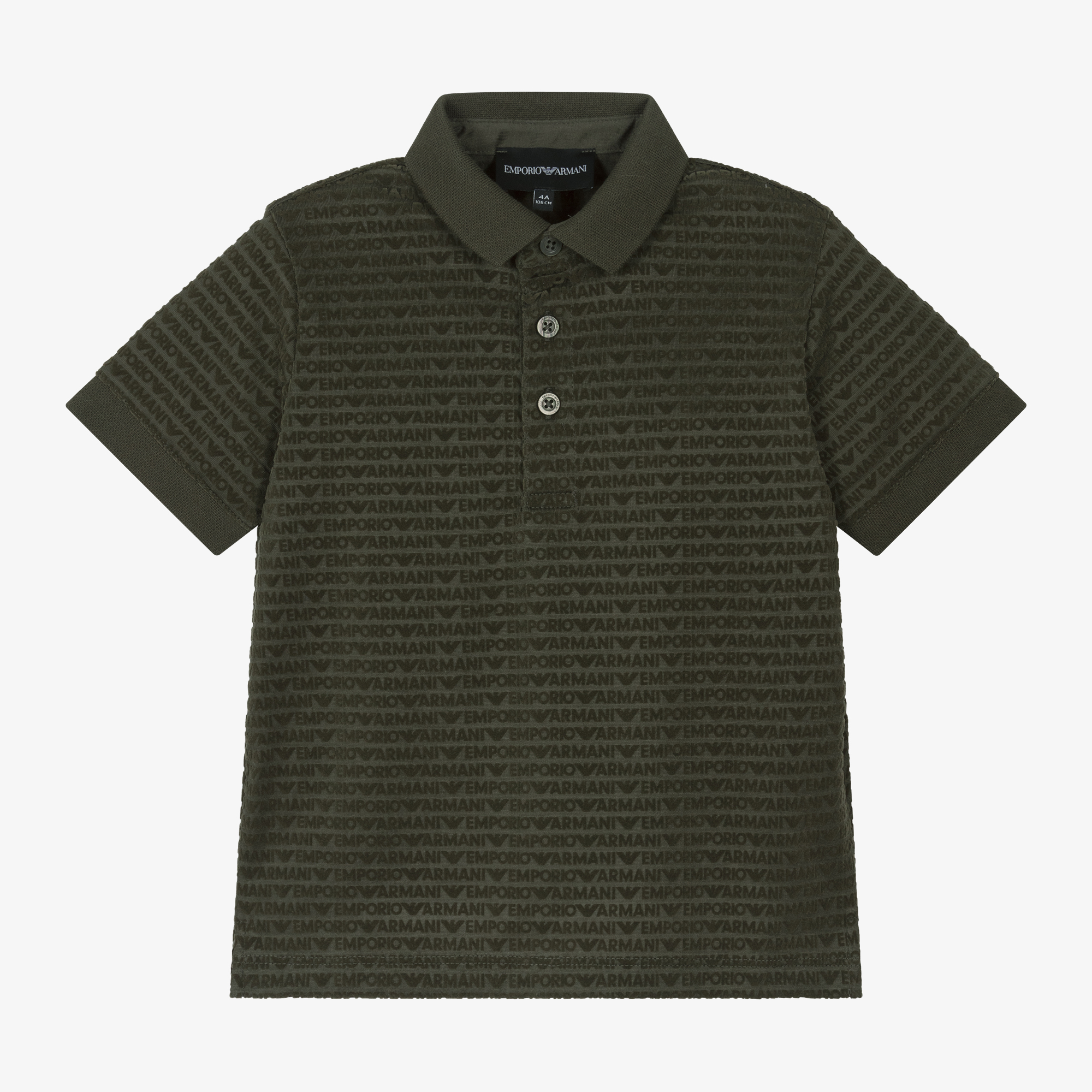 Green polo for Kids 2024 from Armani Juniors