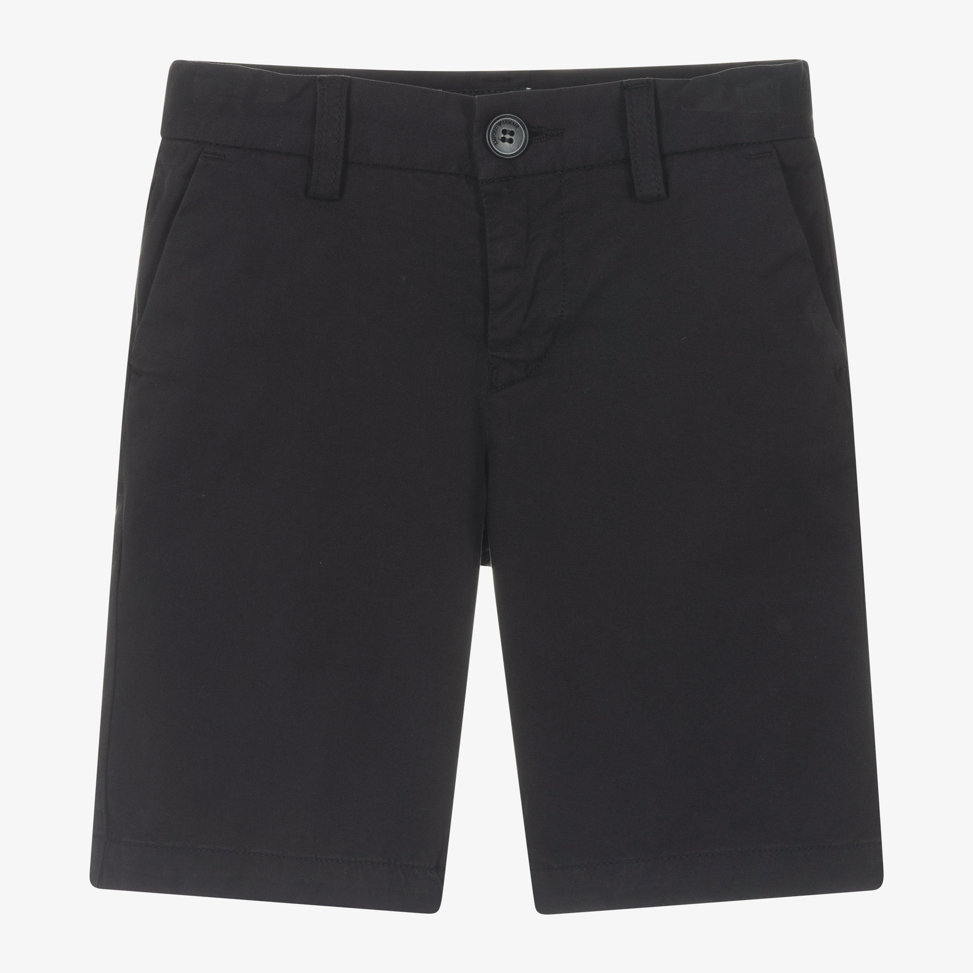 Emporio Armani Boys Navy Blue Cotton Chino Shorts Childrensalon