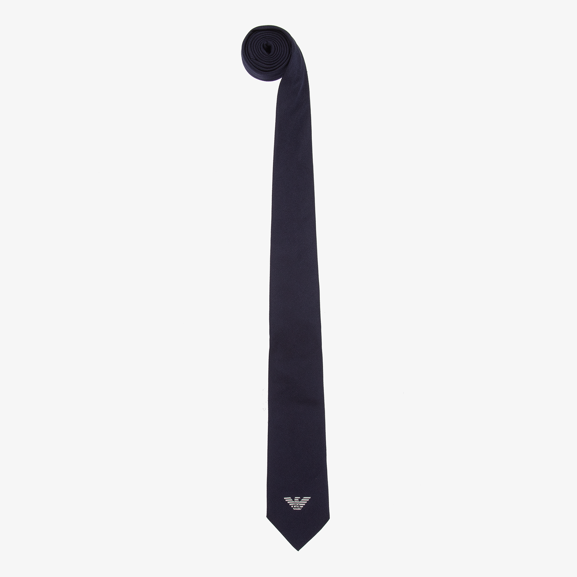 Emporio Armani Boys Navy Blue Silk Eagle Logo Tie Childrensalon