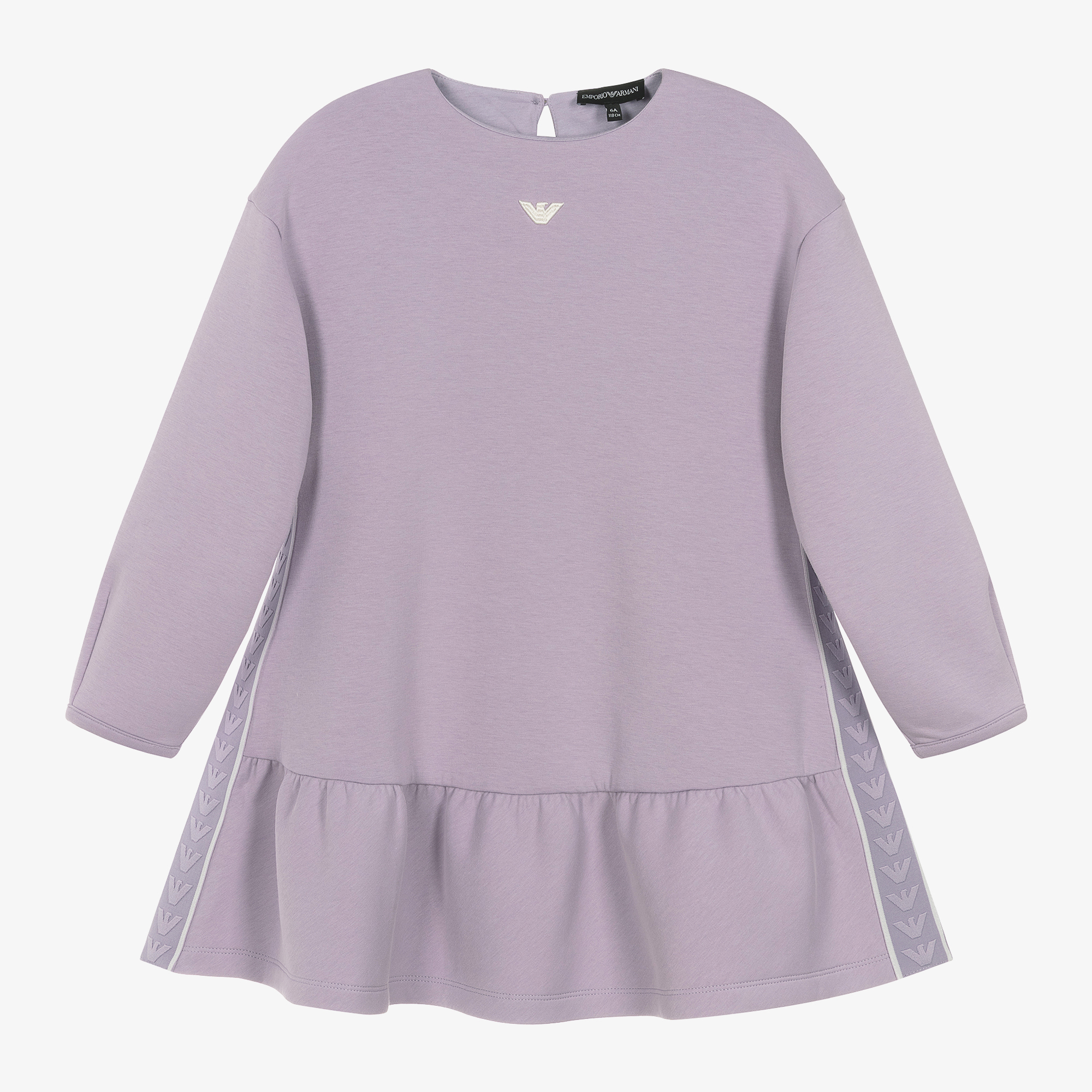 Emporio Armani Girls Purple Cotton Dress