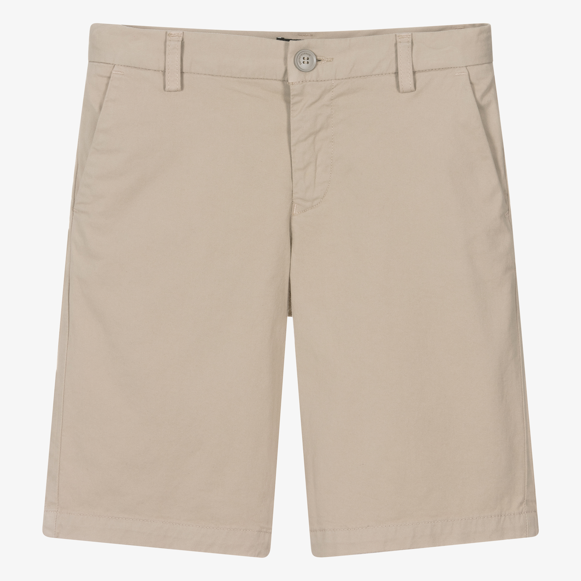 Emporio Armani Teen Boys Beige Cotton Chino Shorts Childrensalon