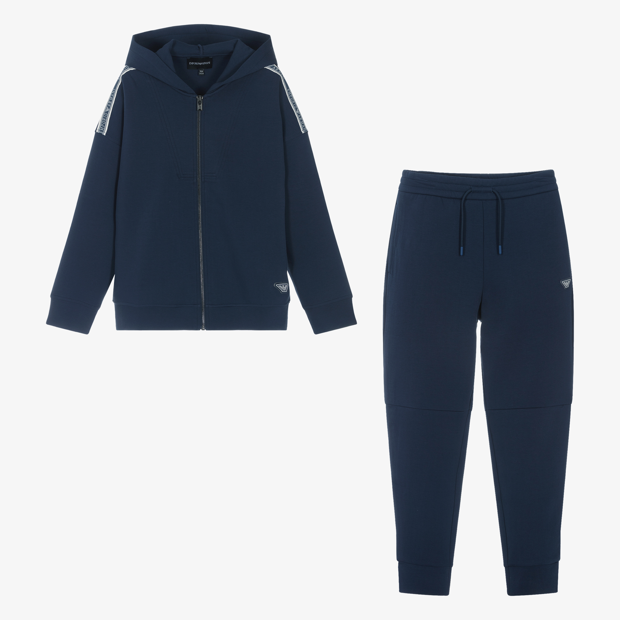 Emporio Armani - Boys Navy Blue Logo Tracksuit | Childrensalon