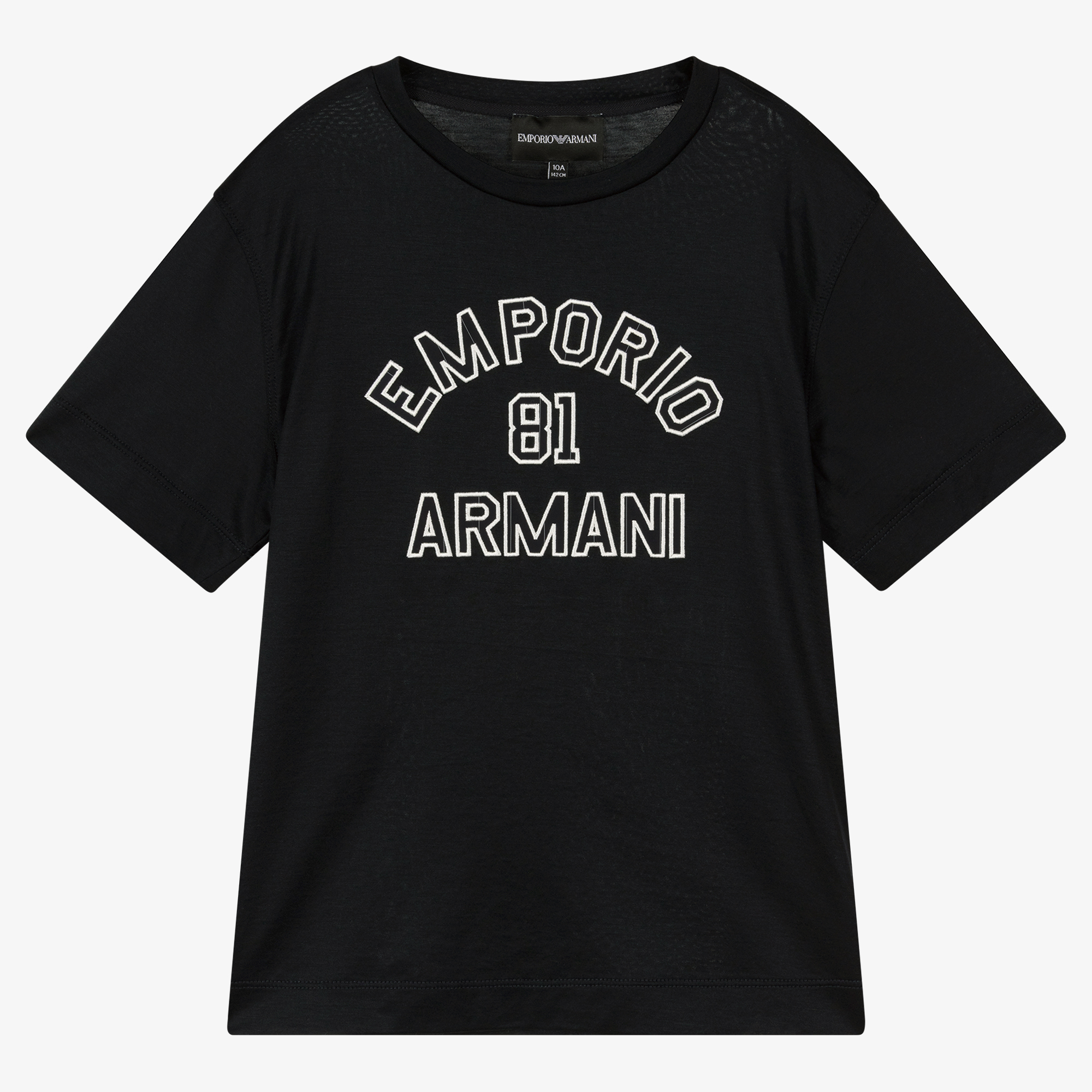Emporio Armani - Teen Boys Navy Blue Logo T-Shirt | Childrensalon