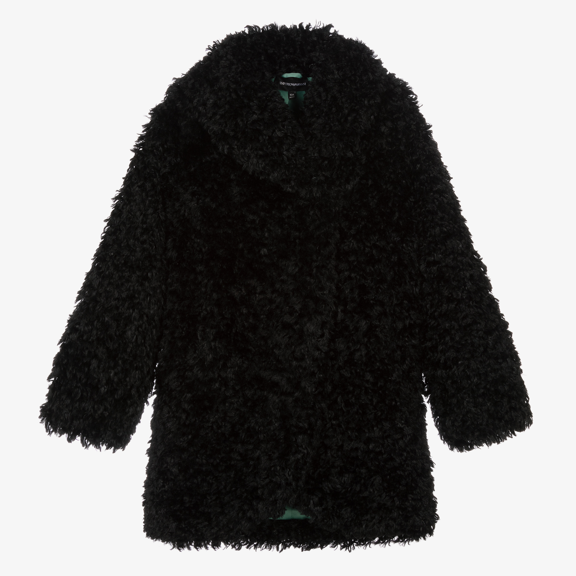 girls black teddy jacket