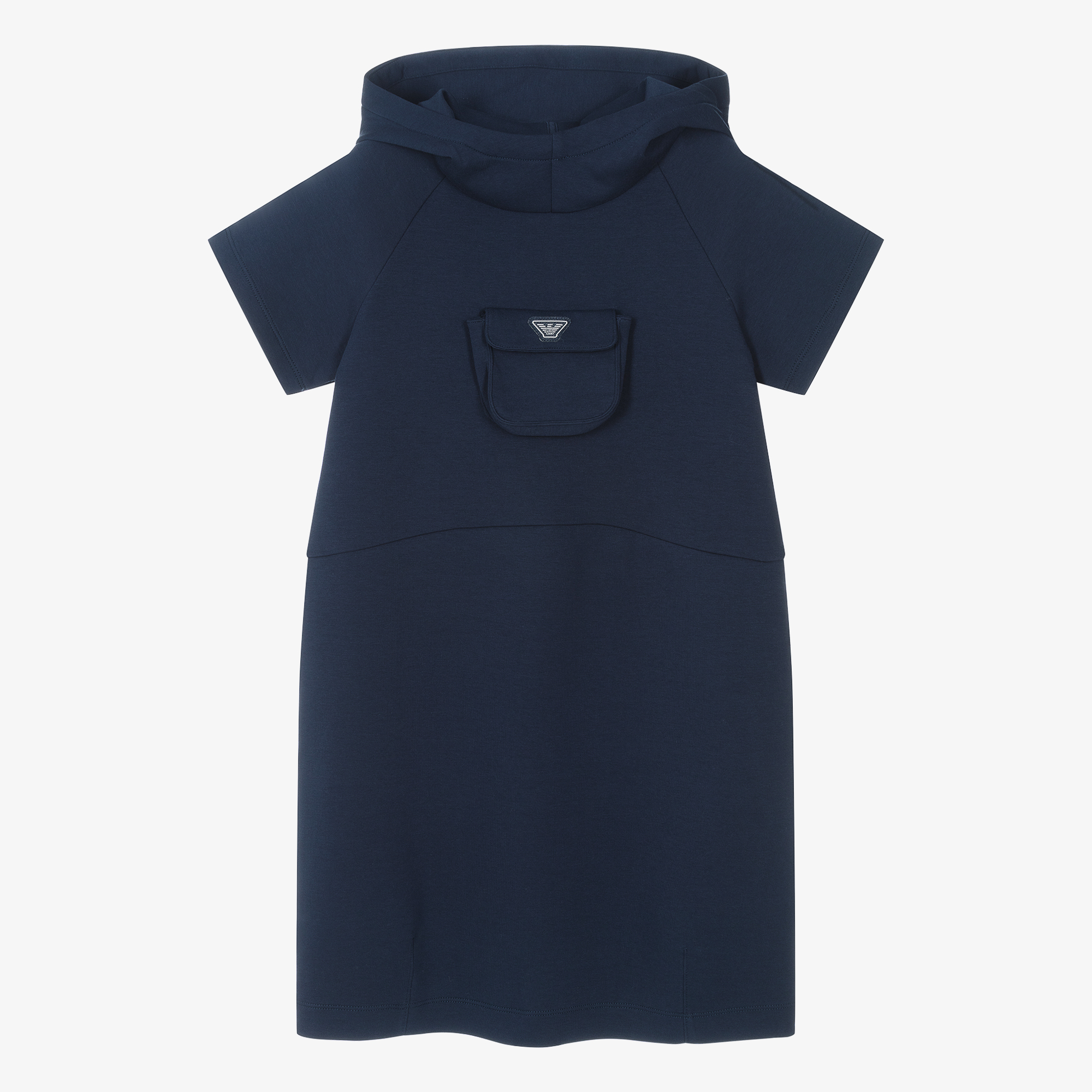 Emporio Armani Teen Girls Navy Blue Cotton Dress Childrensalon