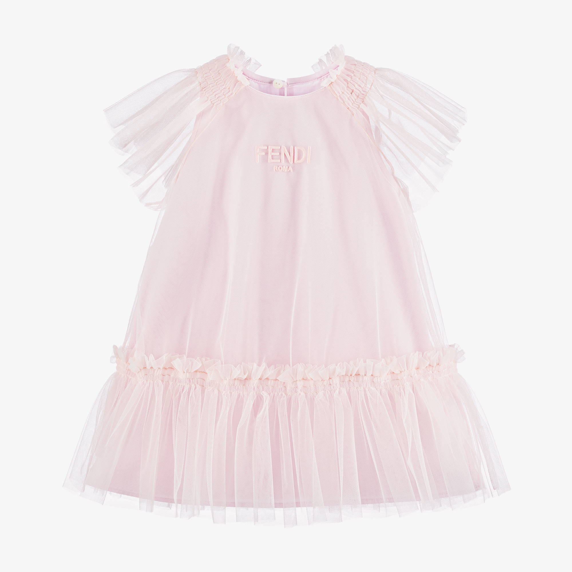 Fendi Baby Girls Pink Tulle Dress Childrensalon